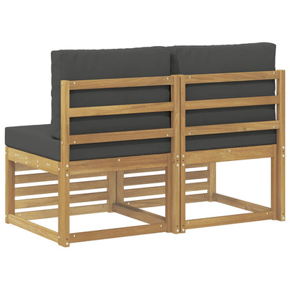 2 Stuk Buiten Midden Sofa Massief Acaciahout Wit