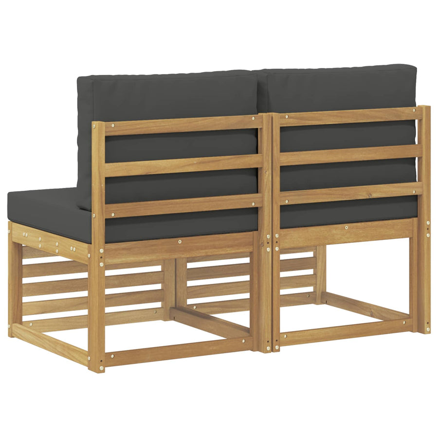 2 Stuk Buiten Midden Sofa Massief Acaciahout Wit