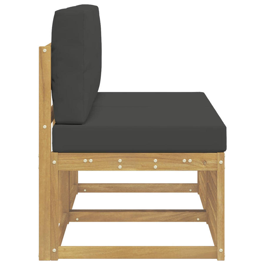 2 Stuk Buiten Midden Sofa Massief Acaciahout Wit