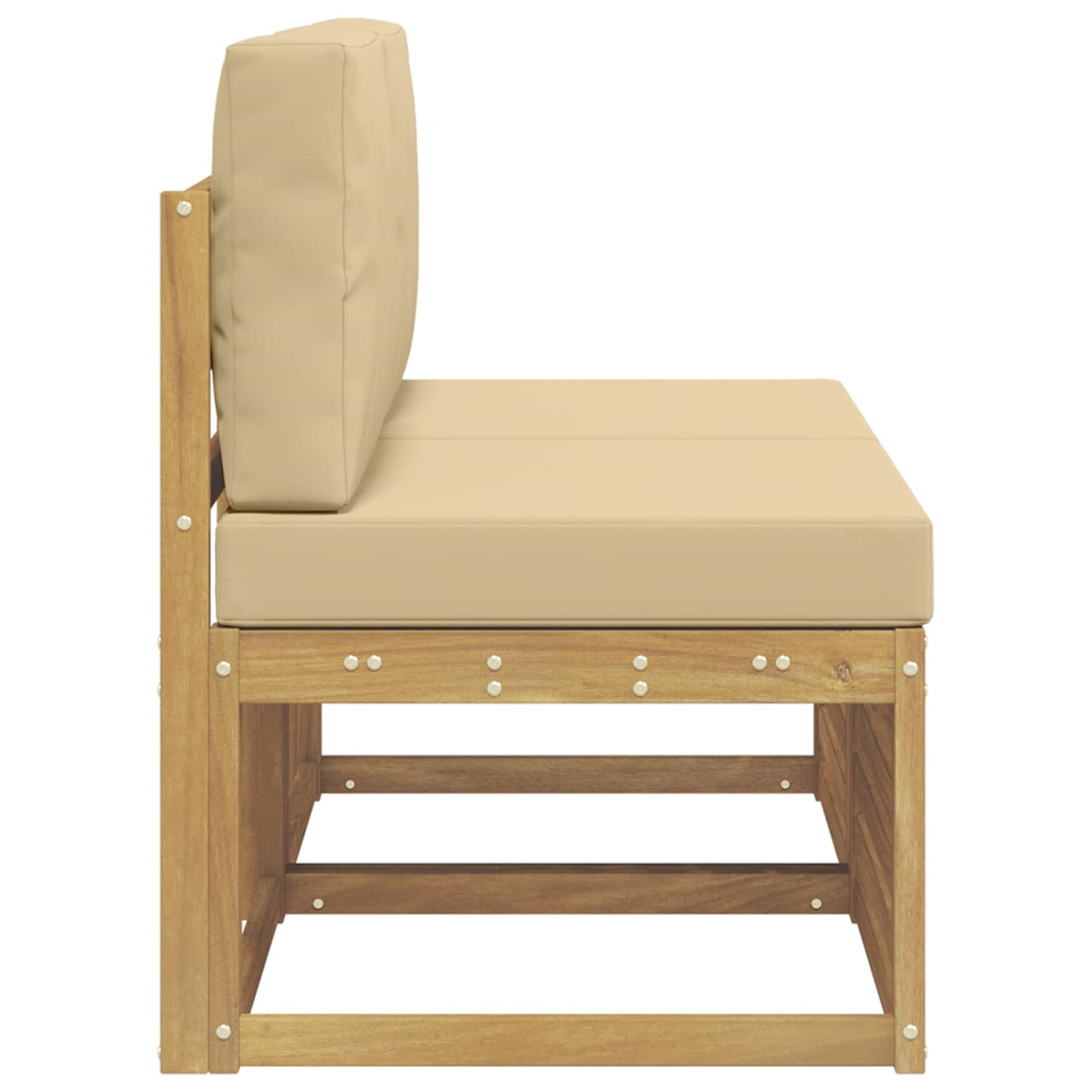 2 Stuk Buiten Midden Sofa Massief Acaciahout Wit