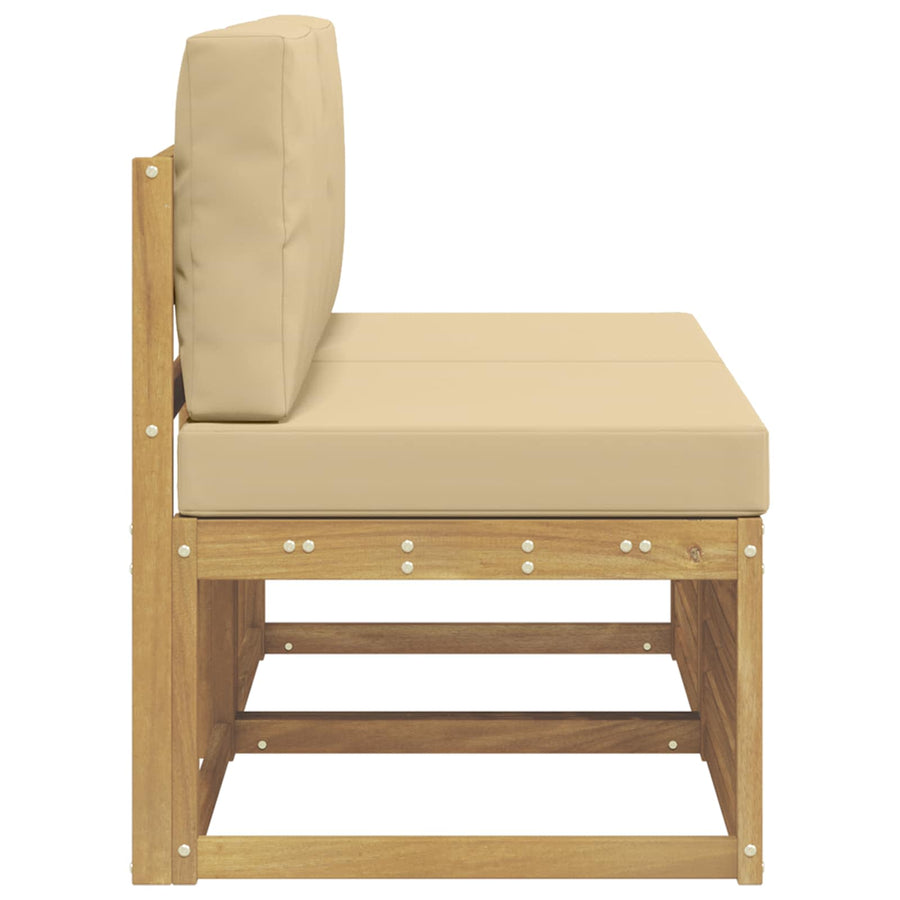 2 Stuk Buiten Midden Sofa Massief Acaciahout Wit