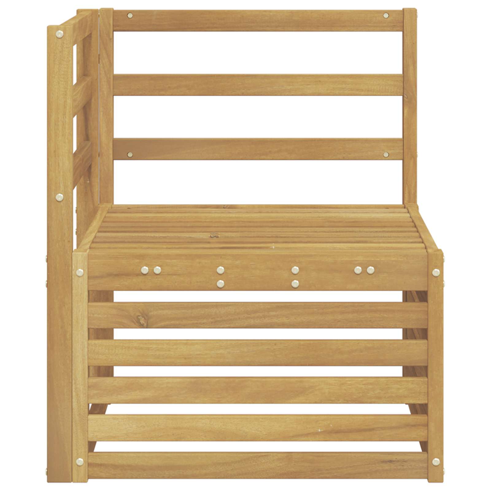 Buiten Hoek Sofa Massief Acaciahout Wit 63 x 63 x 73 cm