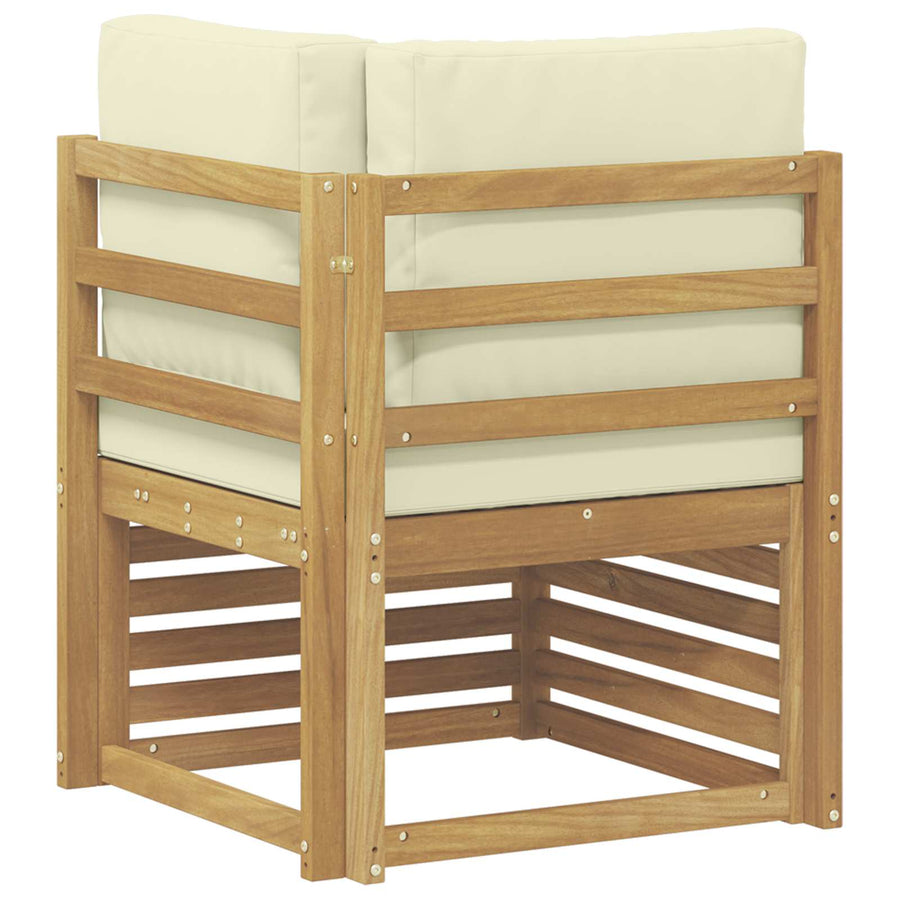 Buiten Hoek Sofa Massief Acaciahout Wit