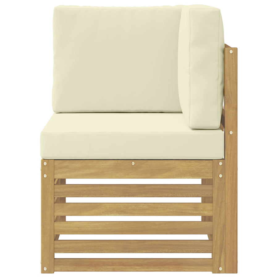 Buiten Hoek Sofa Massief Acaciahout Wit