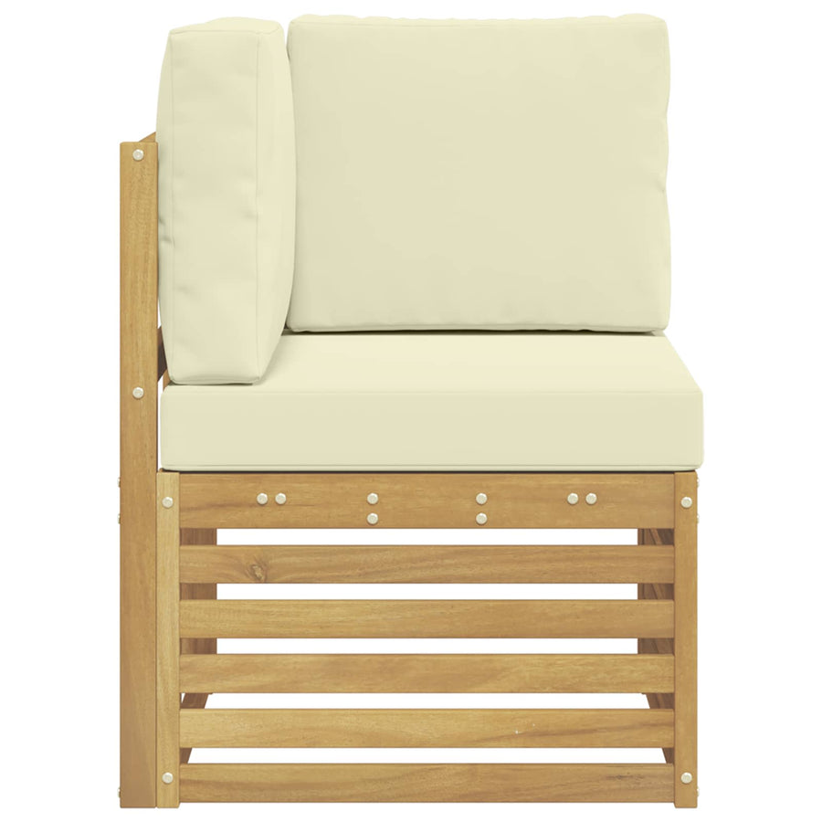 Buiten Hoek Sofa Massief Acaciahout Wit