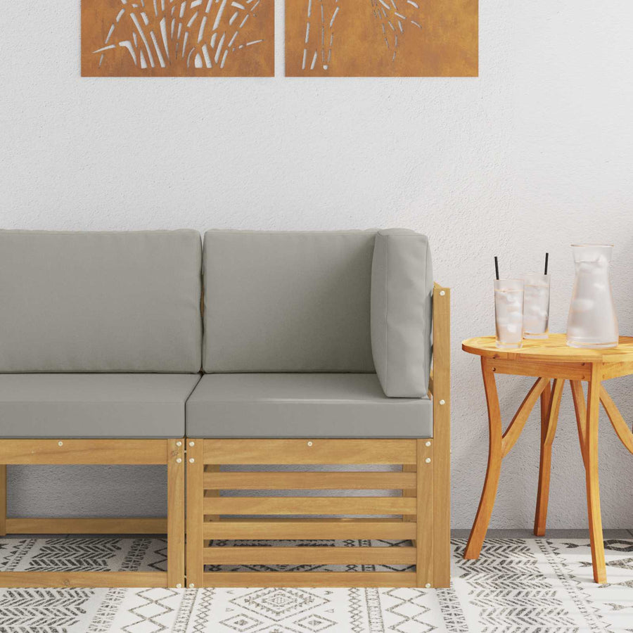Buiten Hoek Sofa Massief Acaciahout Wit