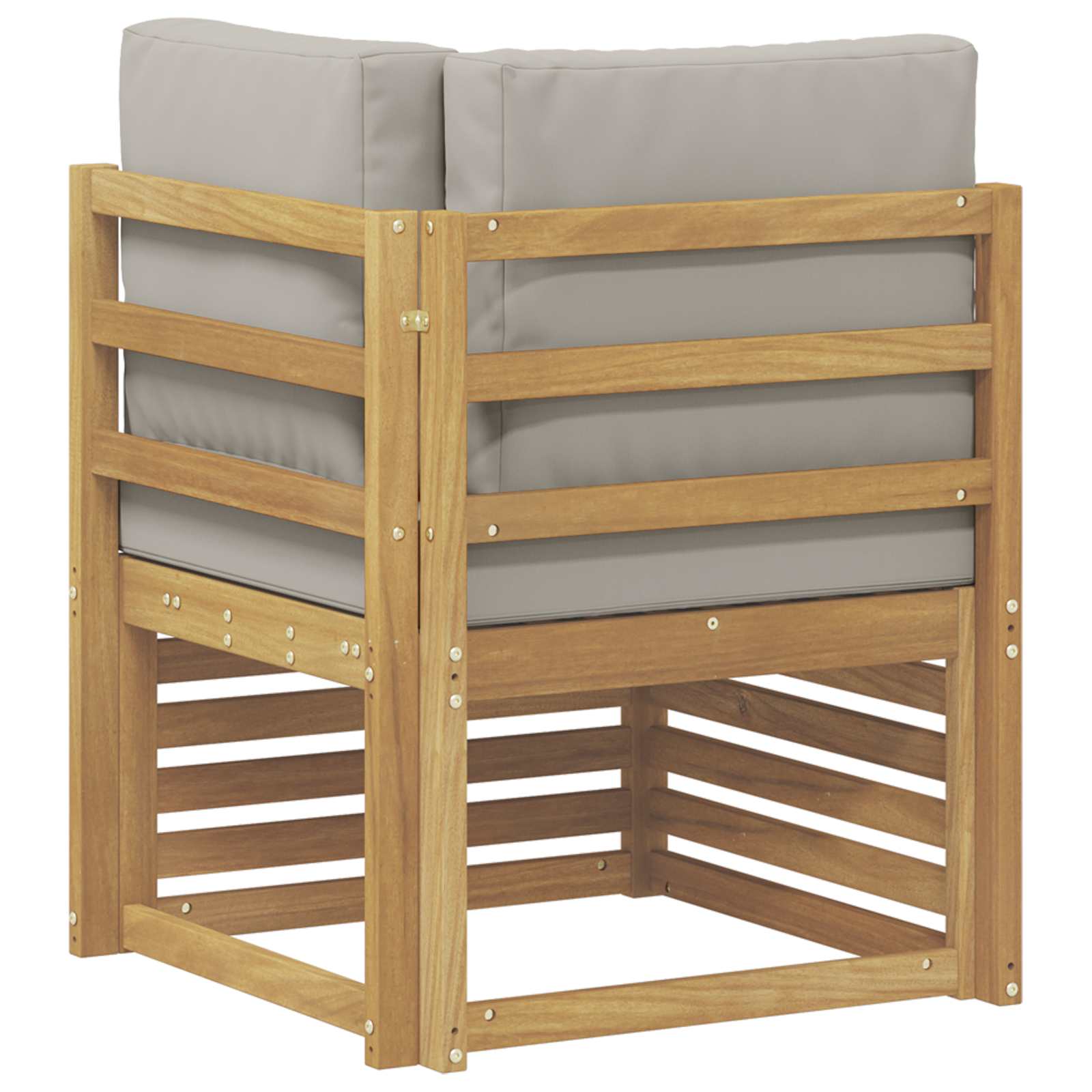 Buiten Hoek Sofa Massief Acaciahout Wit