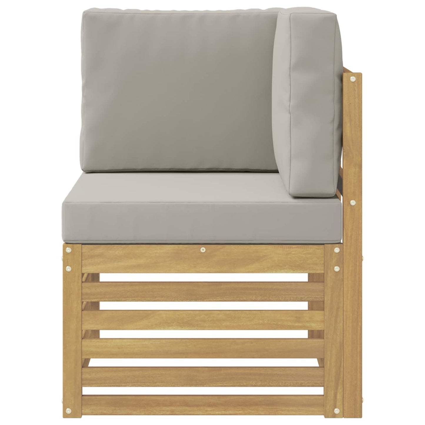 Buiten Hoek Sofa Massief Acaciahout Wit