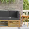Buiten Hoek Sofa Massief Acaciahout Wit