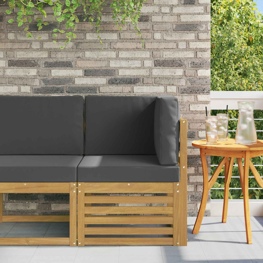 Buiten Hoek Sofa Massief Acaciahout Wit