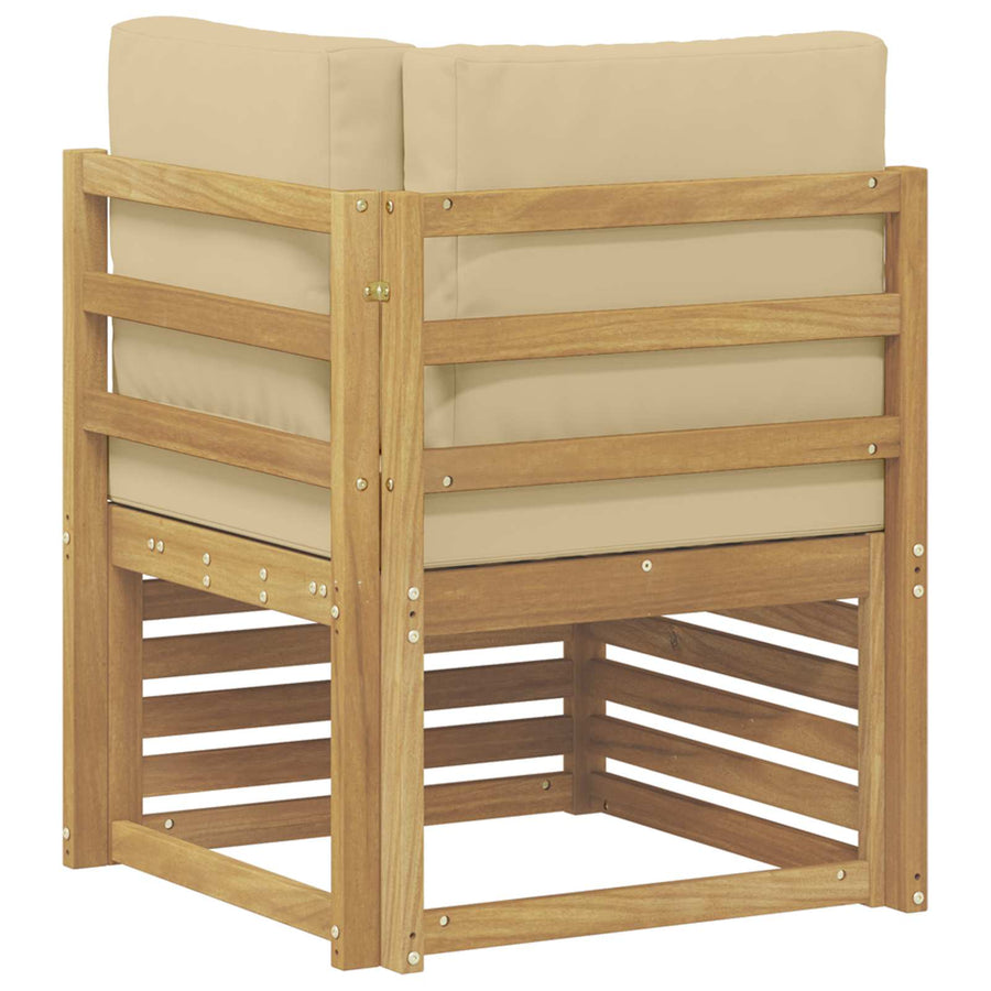 Buiten Hoek Sofa Massief Acaciahout Wit