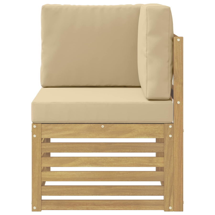 Buiten Hoek Sofa Massief Acaciahout Wit