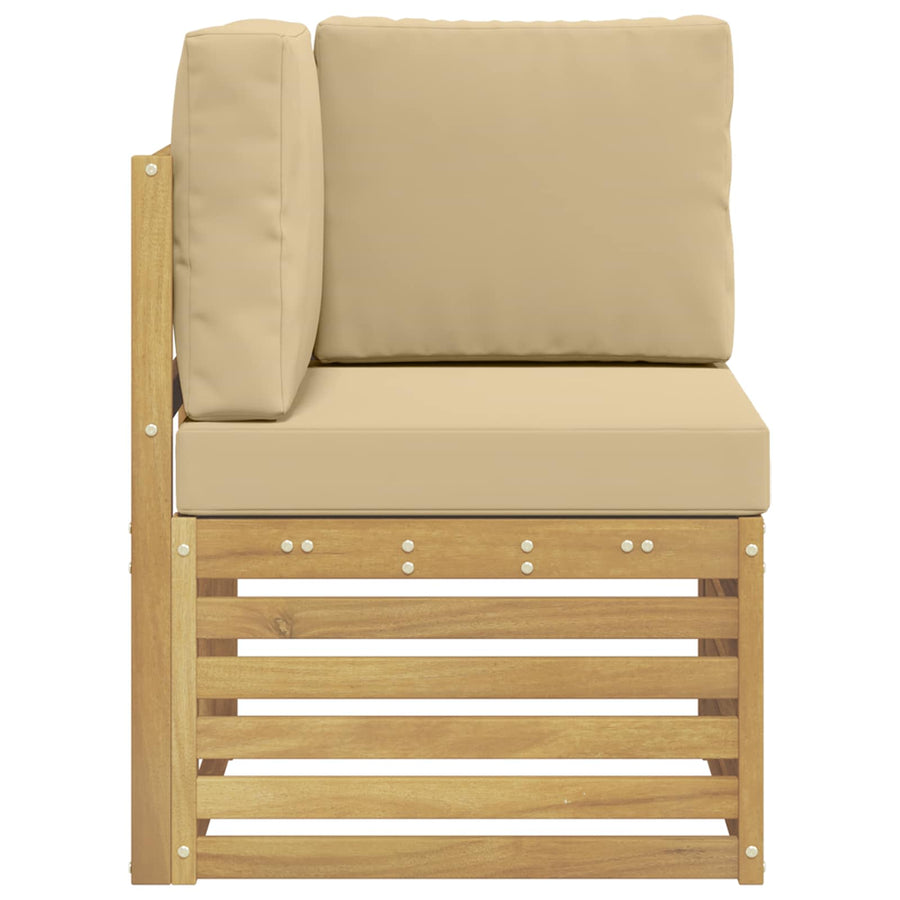 Buiten Hoek Sofa Massief Acaciahout Wit