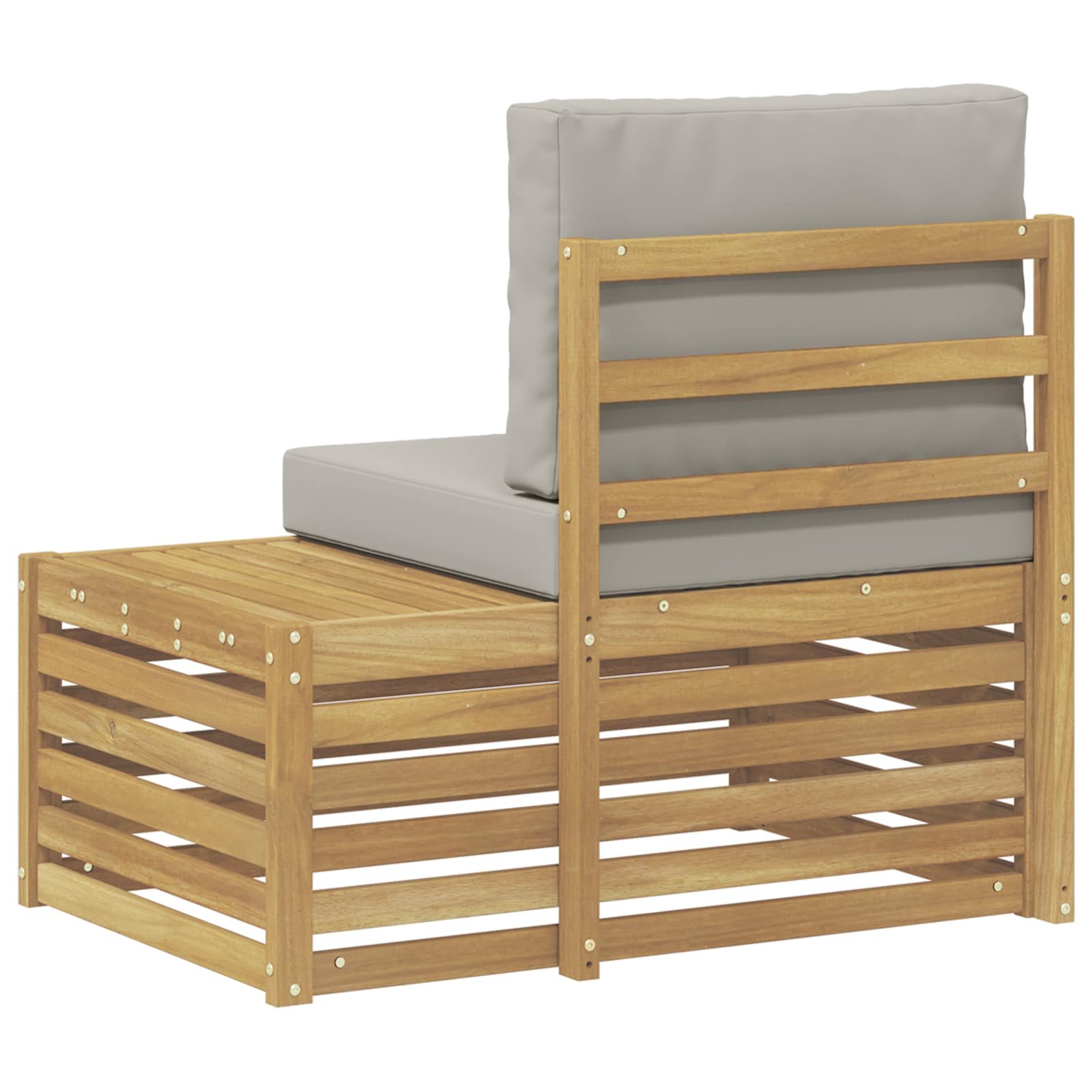 Buiten Eind Sofa Massief Acaciahout Wit