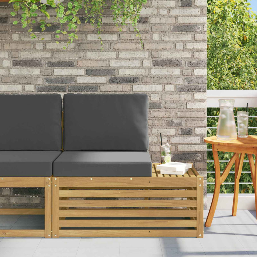 Buiten Eindbank Wit 91 x 63 x 73 cm Massief Acaciahout