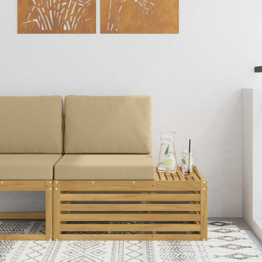 Buiten Eindbank Wit 91 x 63 x 73 cm Massief Acaciahout
