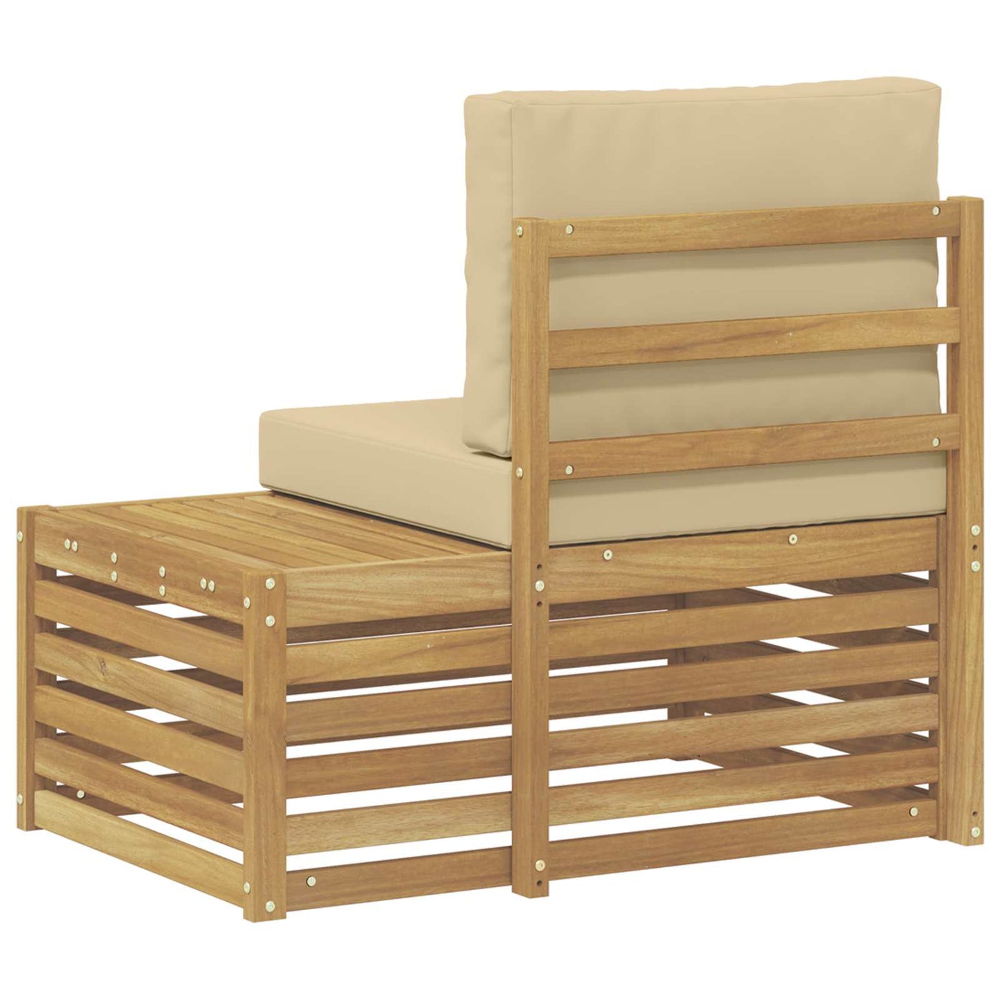 Buiten Eindbank Wit 91 x 63 x 73 cm Massief Acaciahout