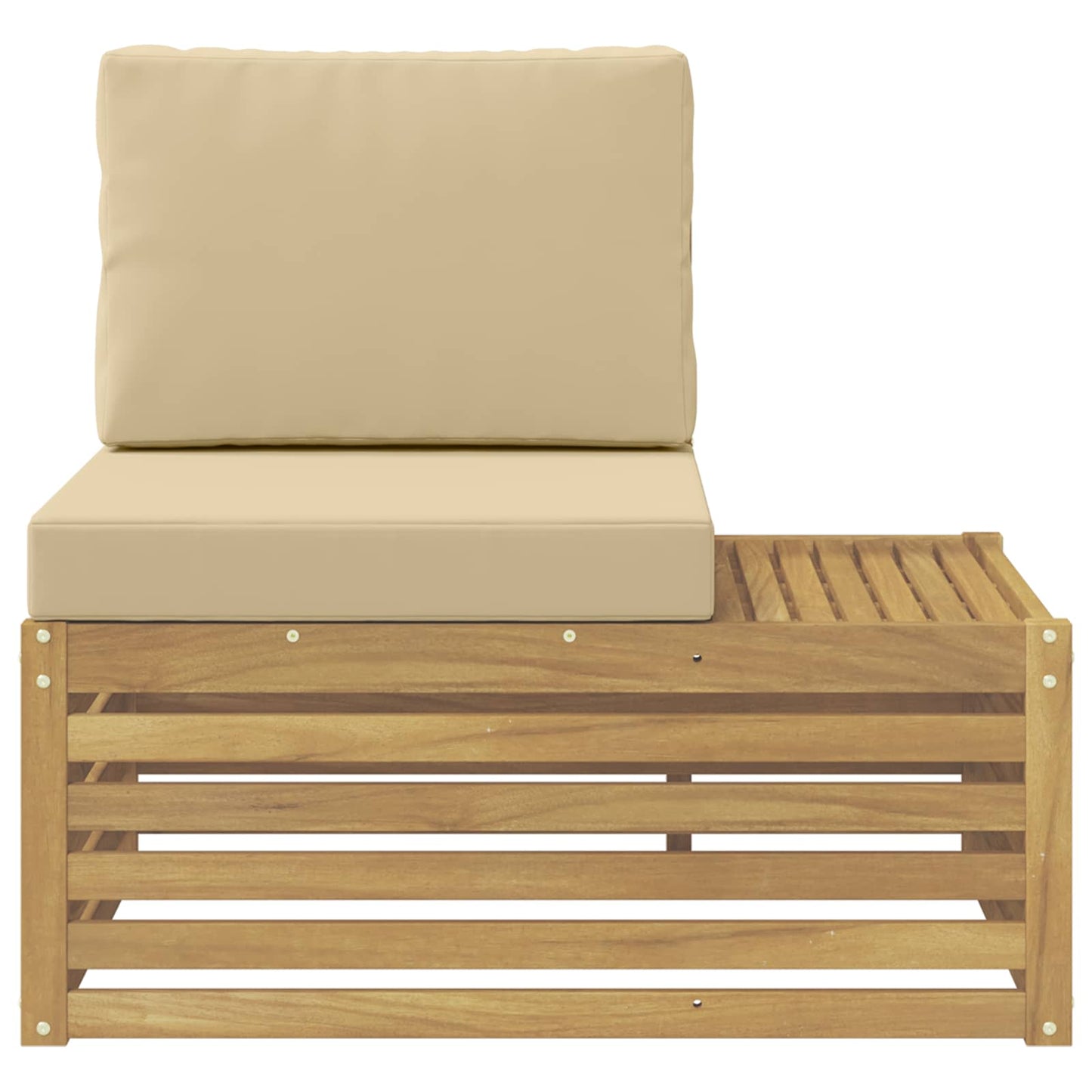 Buiten Eindbank Wit 91 x 63 x 73 cm Massief Acaciahout