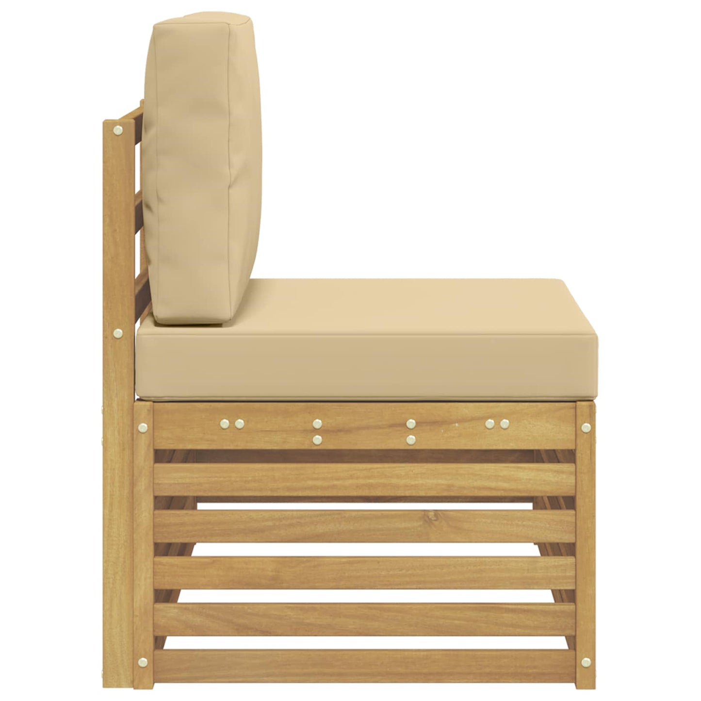 Buiten Eindbank Wit 91 x 63 x 73 cm Massief Acaciahout