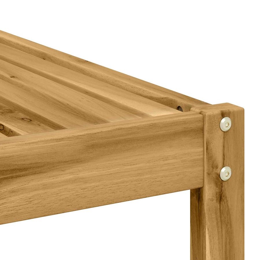 Buiten Voetenbank Massief Acaciahout Wit 79 x 79 x 37 cm