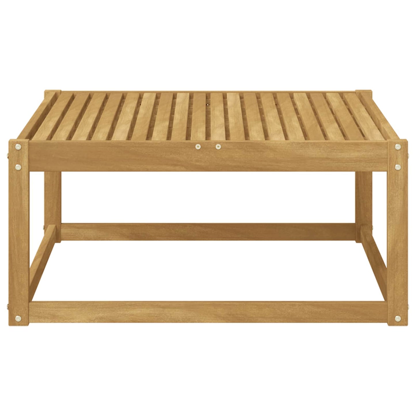 Buiten Voetenbank Massief Acaciahout Wit 79 x 79 x 37 cm