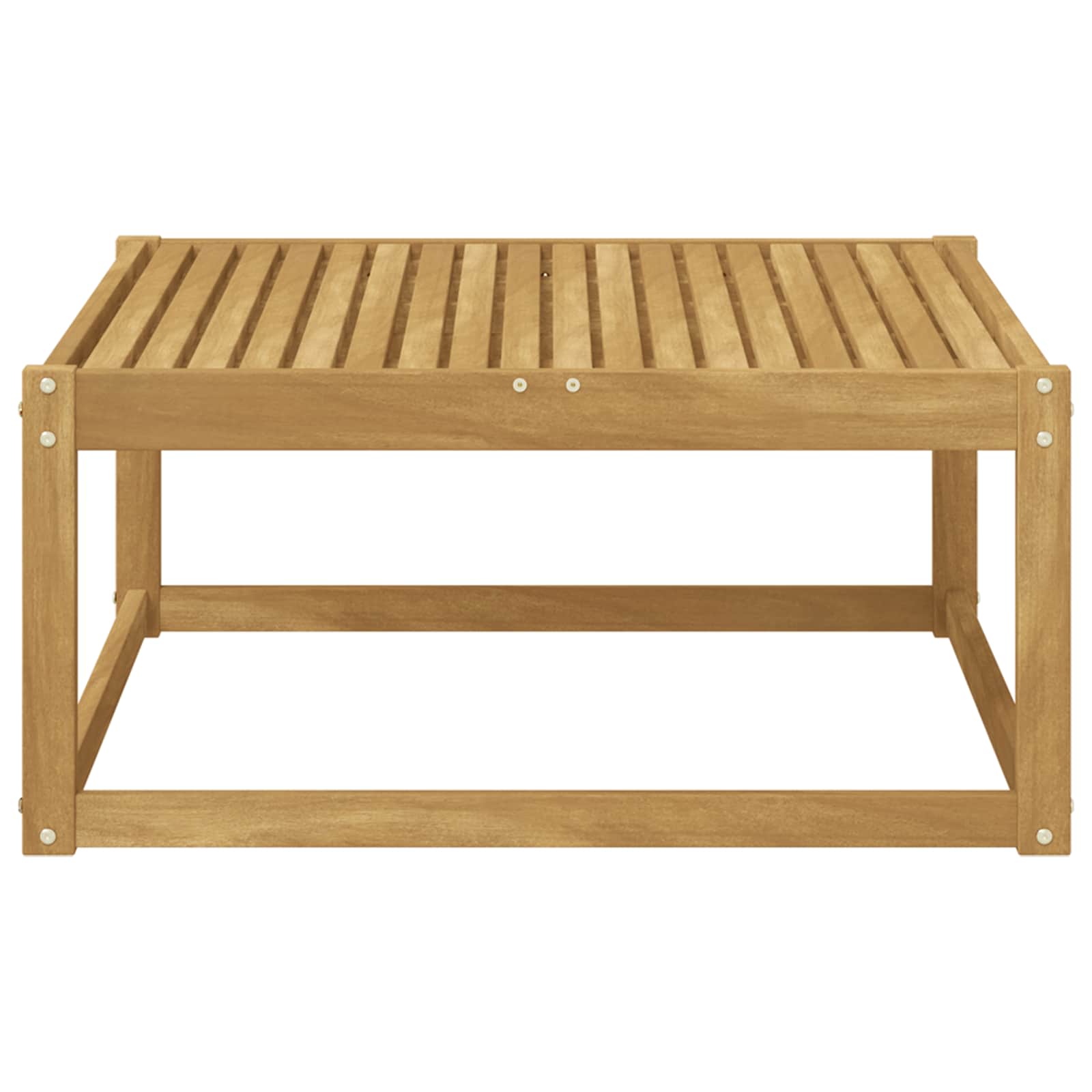 Buiten Voetenbank Massief Acaciahout Wit 79 x 79 x 37 cm