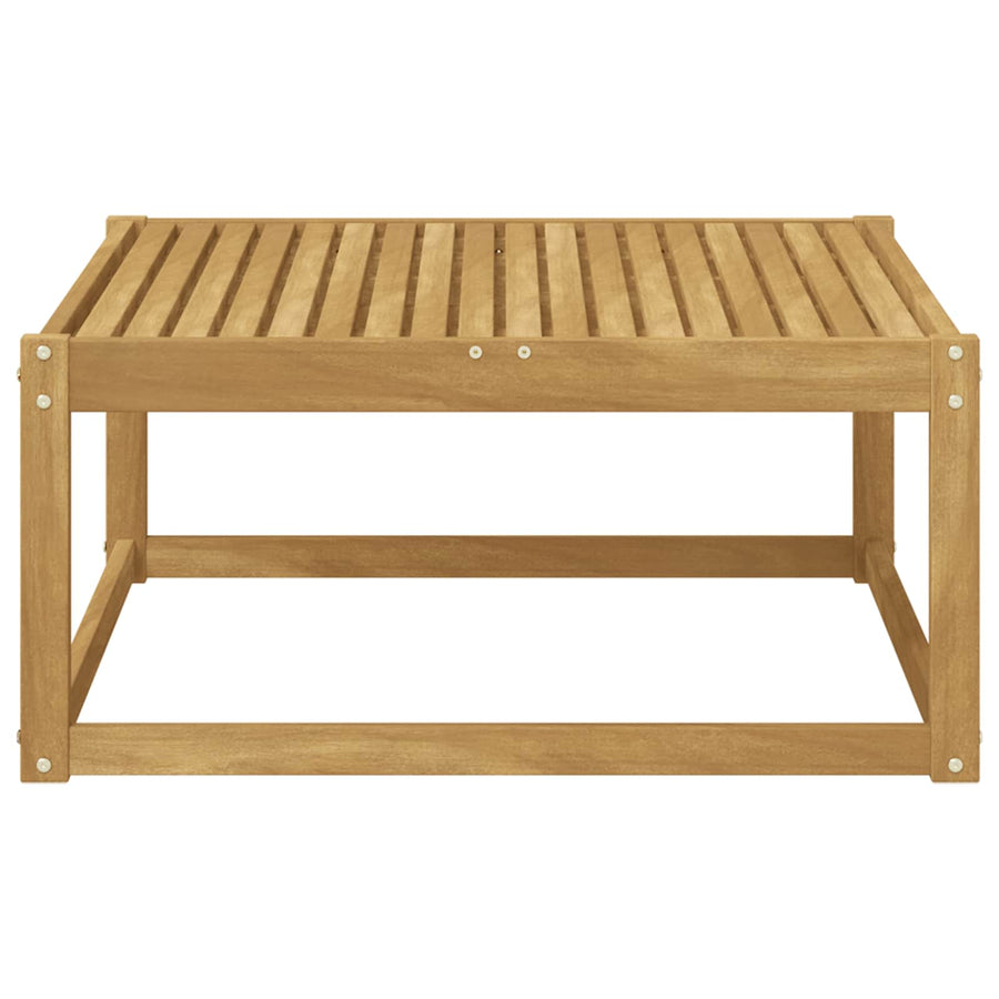 Buiten Voetenbank Massief Acaciahout Wit 79 x 79 x 37 cm