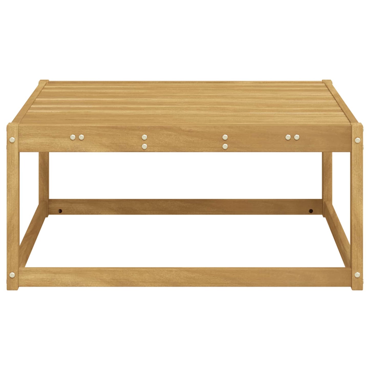 Buiten Voetenbank Massief Acaciahout Wit 79 x 79 x 37 cm