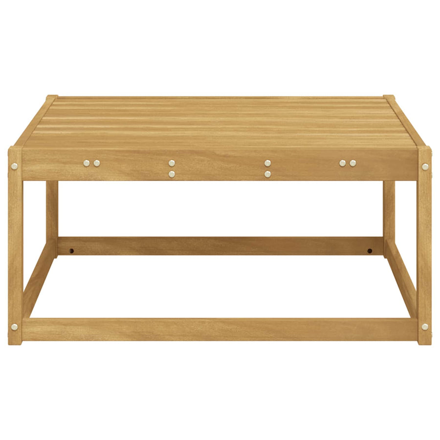 Buiten Voetenbank Massief Acaciahout Wit 79 x 79 x 37 cm