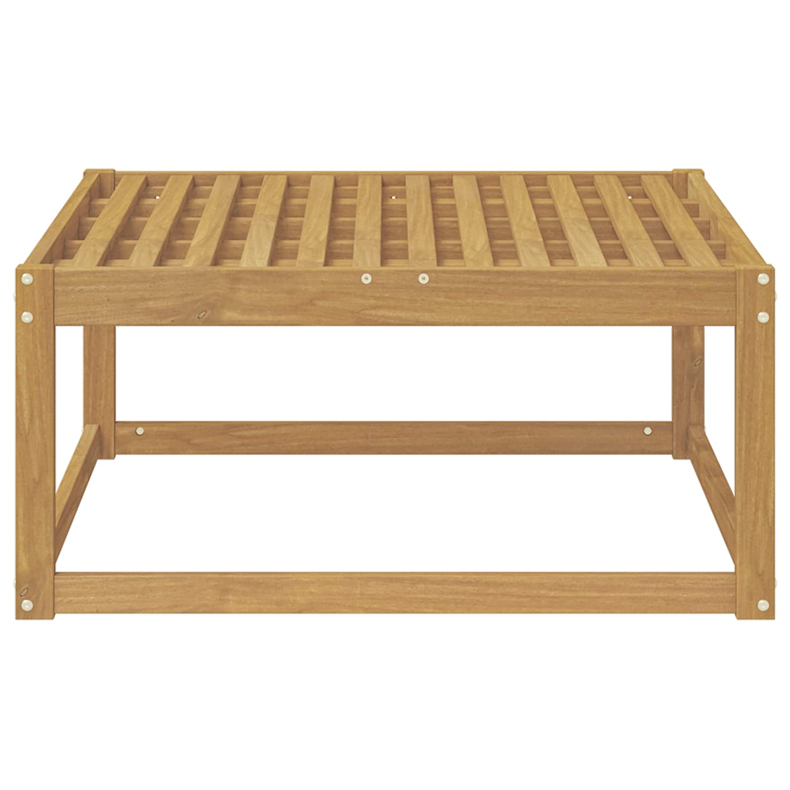 Buiten Voetenbank Massief Acaciahout Wit 79 x 79 x 37 cm