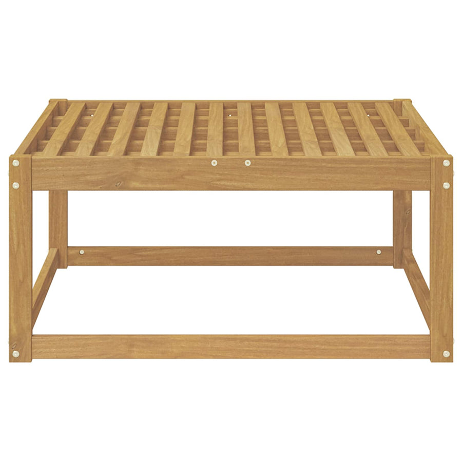 Buiten Voetenbank Massief Acaciahout Wit 79 x 79 x 37 cm