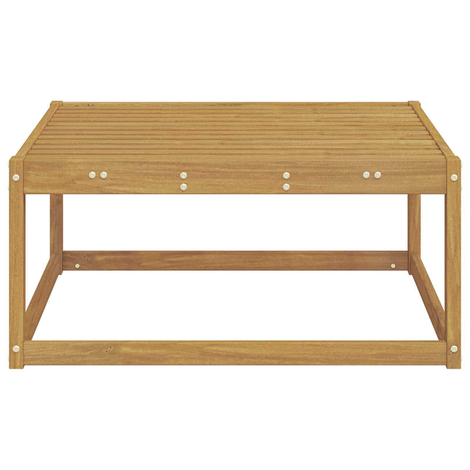 Buiten Voetenbank Massief Acaciahout Wit 79 x 79 x 37 cm
