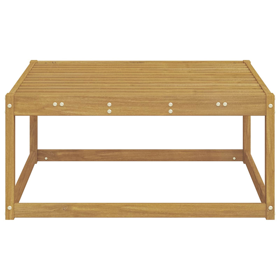 Buiten Voetenbank Massief Acaciahout Wit 79 x 79 x 37 cm