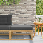 Outdoor Ottoman Polyester White