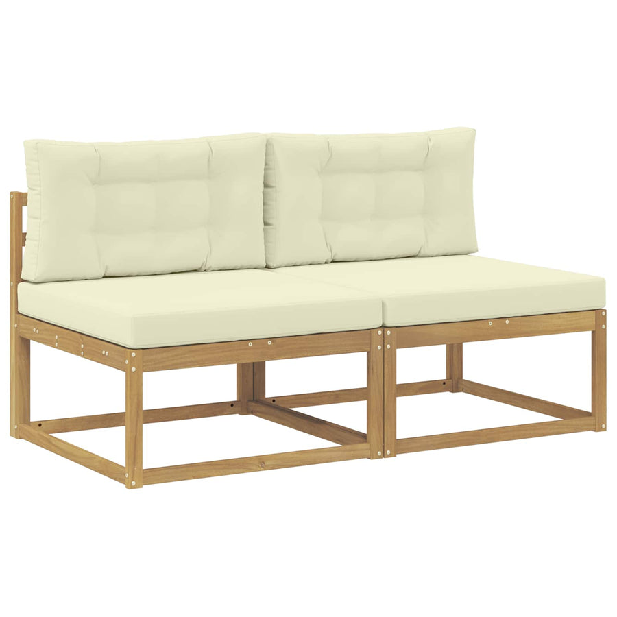 2 Stuk Buiten Midden Sofa Polyester Wit