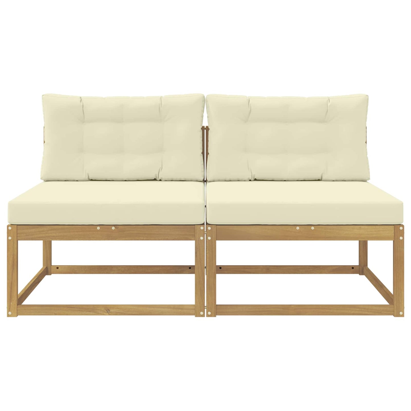 2 Stuk Buiten Midden Sofa Polyester Wit