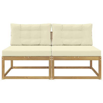 2 Stuk Buiten Midden Sofa Polyester Wit