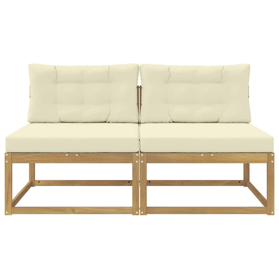 2 Stuk Buiten Midden Sofa Polyester Wit