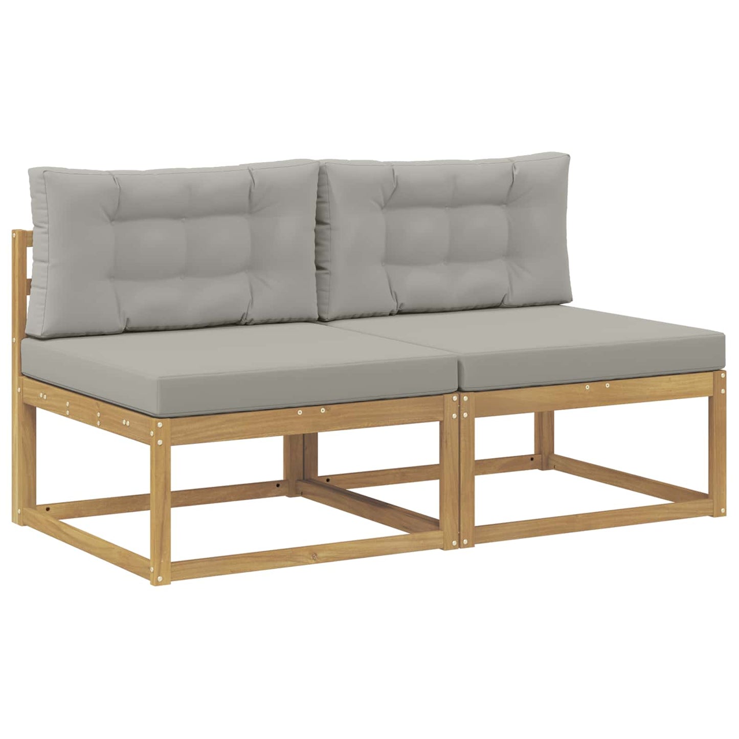 2 Stuk Buiten Midden Sofa Polyester Wit