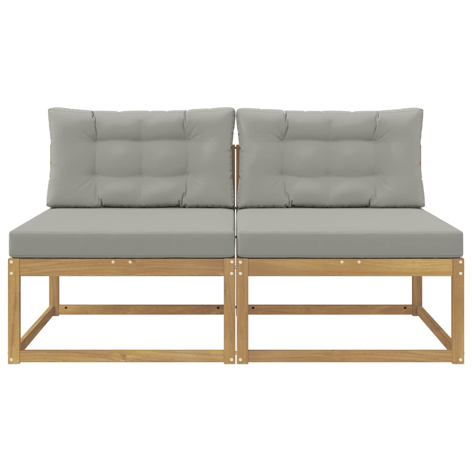 2 Stuk Buiten Midden Sofa Polyester Wit