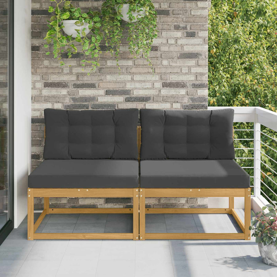 2 Stuk Buiten Midden Sofa Polyester Wit