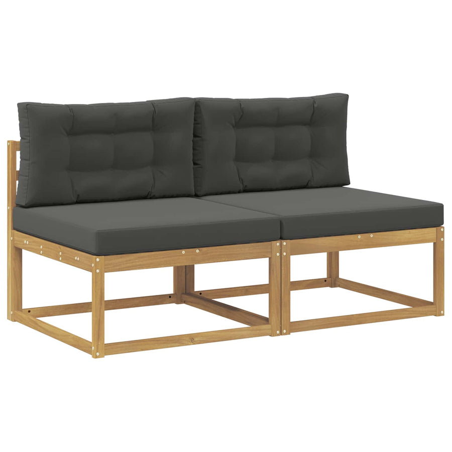 2 Stuk Buiten Midden Sofa Polyester Wit