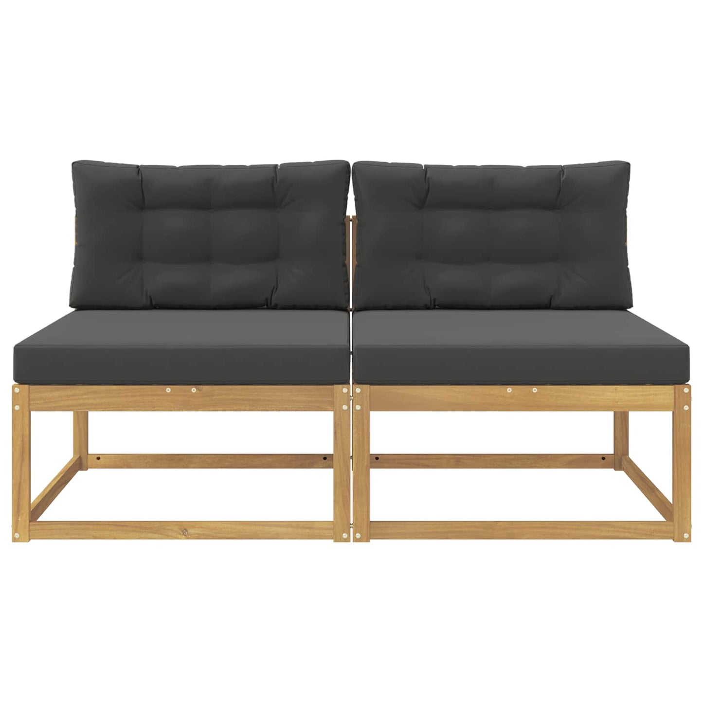 2 Stuk Buiten Midden Sofa Polyester Wit