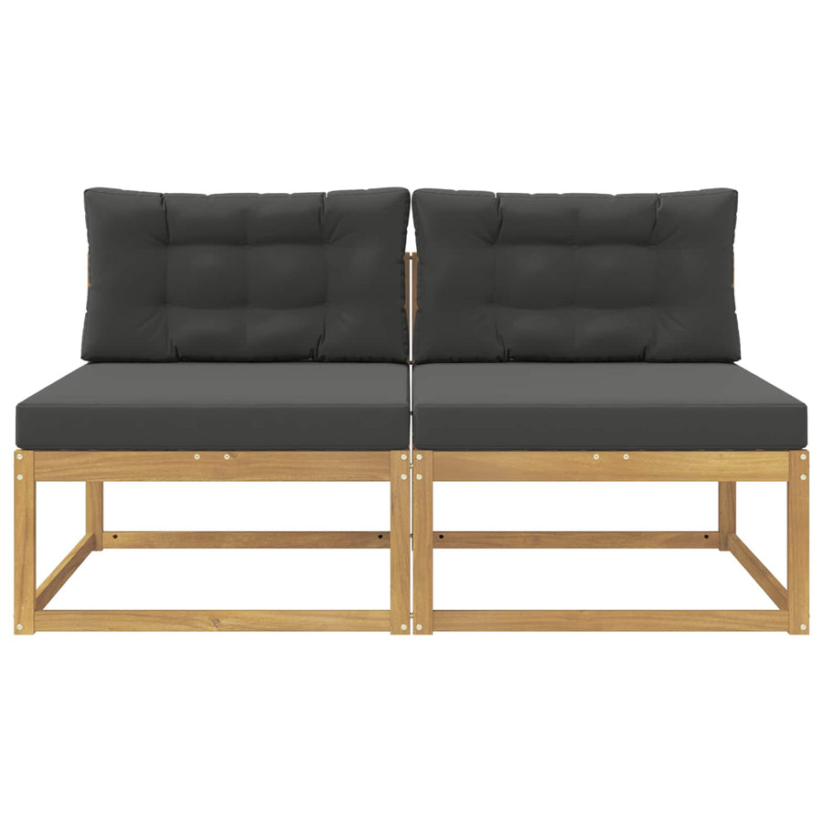 2 Stuk Buiten Midden Sofa Polyester Wit