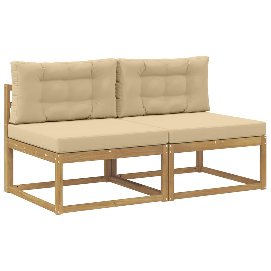2 Stuk Buiten Midden Sofa Polyester Wit