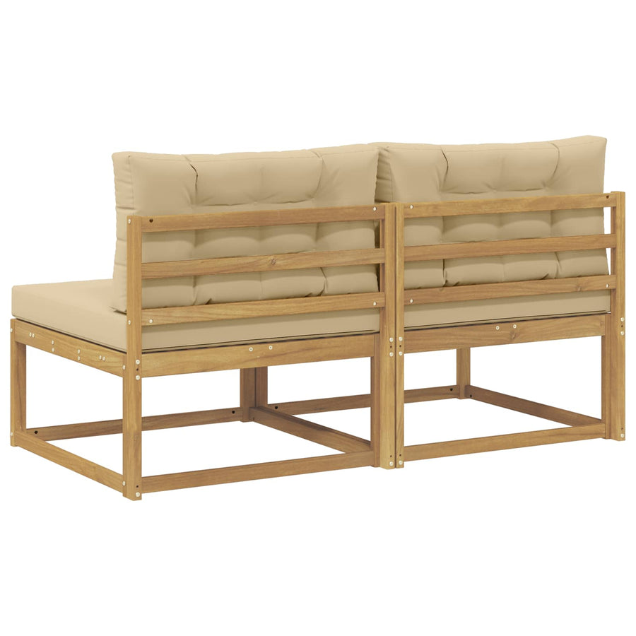 2 Stuk Buiten Midden Sofa Polyester Wit