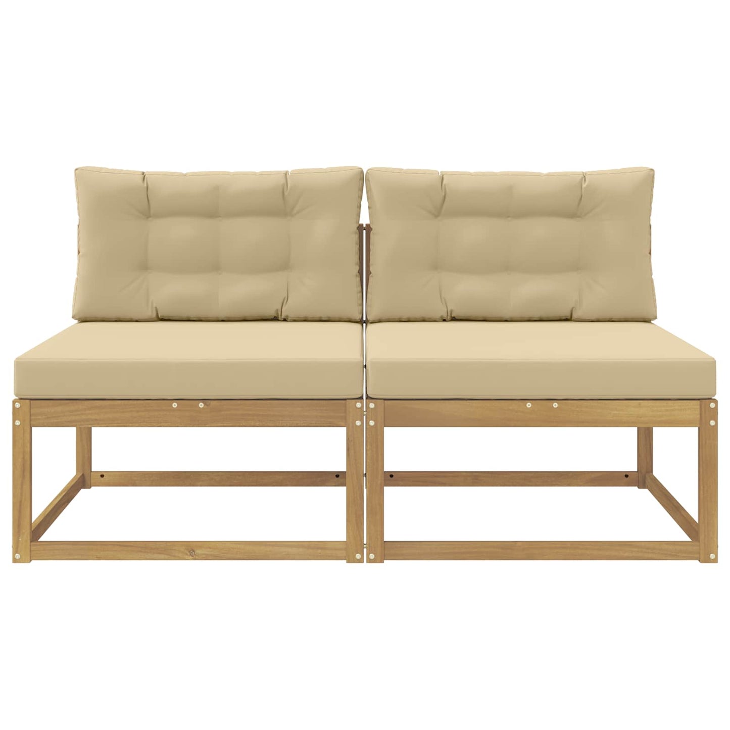2 Stuk Buiten Midden Sofa Polyester Wit
