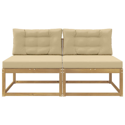2 Stuk Buiten Midden Sofa Polyester Wit