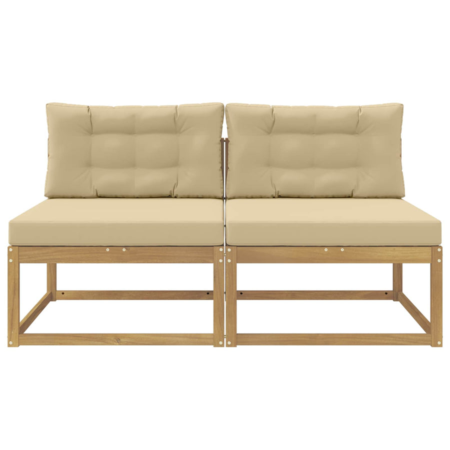 2 Stuk Buiten Midden Sofa Polyester Wit