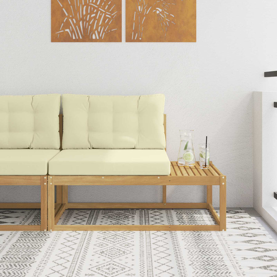 Buiten Eind Sofa met kussen Wit 115 x 83 x 73 cm Polyester